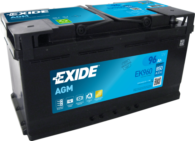 Autobaterie EXIDE Start-Stop AGM 12V 96Ah 850A EK960