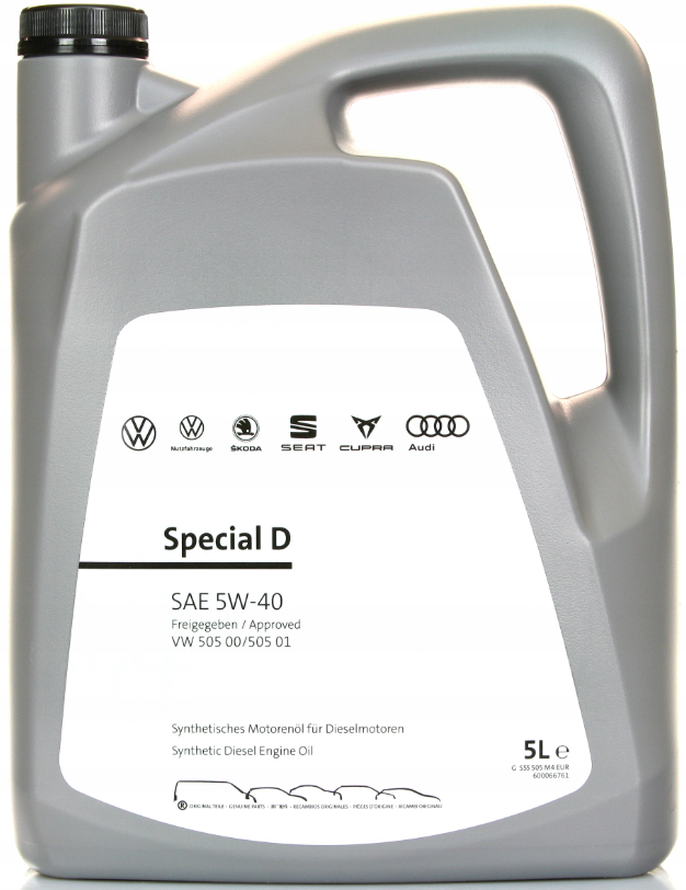 Motorový olej 5W-40 Special D Originál GS55505M4 5L VW, SKODA, SEAT, AUDI