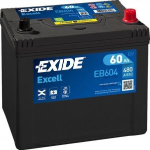 Autobaterie EXIDE Excell 12V 60Ah 390A  EB604
