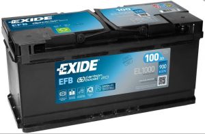 Autobaterie EXIDE Start-Stop EFB 12V 100Ah 900A EL1000
