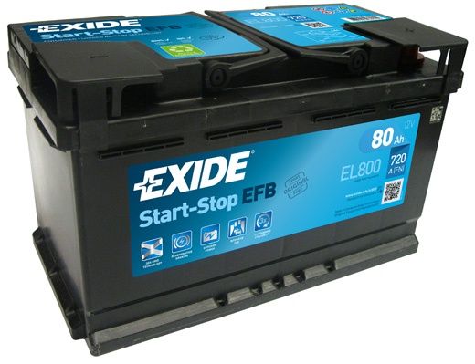 Autobaterie EXIDE Start-Stop EFB 12V 80Ah 720A EL800